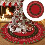 Bársony Karácsony motívumos Kör alakú szőnyegek 40 cm átmérővel Karácsonyra 