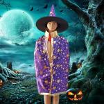 Női Szövet Kék Meme / Theme Halloween Boszorkány jelmezek 