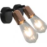 Modern Sárgaréz Fekete Falra szerelhető Spot lámpák E27 típusú foglalattal
