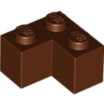 2357c88 - LEGO vörösesbarna kocka 2 x 2 méretű, sarok
