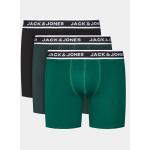 Férfi Zöld JACK JONES Sztreccs boxerek 3 darab / csomag akciósan M-es 
