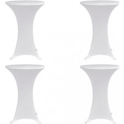 4 db fehér sztreccs asztalterítõ bárasztalhoz Ø70 cm