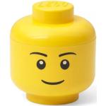 40331724 LEGO Tároló doboz Minifigura fej alakú, sárga fiú mintával, mini méretben