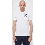 47brand pamut póló MLB New York Yankees fehér, nyomott mintás