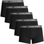 Férfi Lezser Fekete JACK JONES Boxerek 5 darab / csomag Esküvőre akciósan M-es 