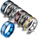 Új kollekció: Női Kék Bizsu gyűrűk Esküvőre Rozsdamentes acélból 49 
