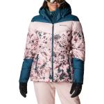 Női Klasszikus Poliészter Rózsaszín Columbia Téli Síbérlettartó zsebbel Snowboard kabátok akciósan M-es 