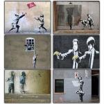 Absztrakt Banksy poszter graffiti pop wall art vászon festmény plakátok nyomatok fali képek nappali étterem dekoráció