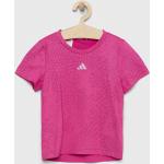 Lezser Szövet Lila adidas Gyerek rövid ujjú pólók Fenntartható forrásból 128-as méretű 