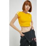 Női Elasztán Sárga adidas Adidas Originals Kereknyakú Rövid ujjú pólók Fenntartható forrásból S-es 