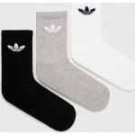 Férfi Elasztán Fehér adidas Adidas Originals Pamut zoknik Fenntartható forrásból 3 darab / csomag akciósan XS-es 