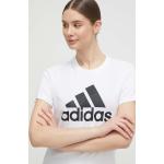 Női Feliratos Fehér adidas Kereknyakú Feliratos pólók Fenntartható forrásból XS-es 