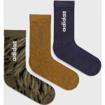 Férfi Elasztán Zöld adidas Pamut zoknik Fenntartható forrásból 3 darab / csomag S-es 