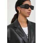Designer Női Klasszikus Fekete Alexander McQueen Szögletes napszemüvegek XXL-es 