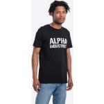 Alpha Industries pamut póló fekete, nyomott mintás