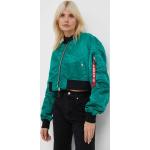 Női Lezser Nylon Zöld ALPHA INDUSTRIES INC. Béléses Átmeneti & Tavaszi kabátok M-es 