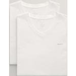 Férfi Fehér Gant V-nyakú pólók 2 darab / csomag S-es 
