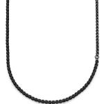 Amager | Fekete rozsdamentes acél nyaklánc, cirkóniumkõvel