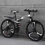 AMIN Összecsukható MTB Kerékpár - Fekete-fehér