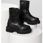 Női Lezser Bőr Fekete Téli cipők Cipzáros kapoccsal 39-es méretben 