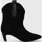 Női Szexi Textil Fekete Tűsarkú cipők Cipzáros kapoccsal - Hegyes orral - 5-7 cm-es sarokkal akciósan 39-es méretben 