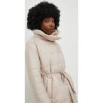 Női Lezser Poliészter Bézs Béléses Steppelt kabátok Plusz méretes 