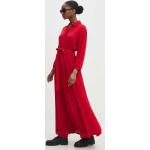 Női Viszkóz Piros Maxi 3/4-es ujjú Maxi ruhák S-es 