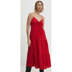 Answear Lab ruha piros, maxi, harang alakú