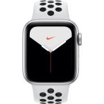 Apple Apple Watch Series 5 GPS, 40mm Silver Aluminium Case with Pure Platinum/Black Sport Band Karórák mx3r2hc-a