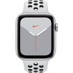 Apple Apple Watch Series 5 GPS, 44mm Silver Aluminium Case with Pure Platinum/Black Sport Band Karórák
