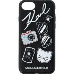 Bőr Fekete Karl Lagerfeld iPhone 7 tokok 