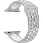 Apple Watch lélegzõ sportszíj - szürke/fehér - 38 mm/40 mm
