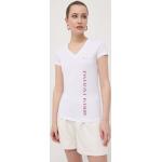 Női Fehér Armani Exchange V-nyakú pólók M-es 