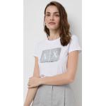 Flitteres Női Fehér Armani Exchange Kereknyakú Rövid ujjú pólók XS-es 