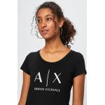 Női Feliratos Fekete Armani Exchange Kereknyakú Feliratos pólók XS-es 