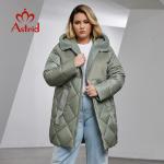 Női Poliészter Színes Téli Kézzel mosható Parka kabátok Bio összetevőkből Moletteknek Plusz méretes 