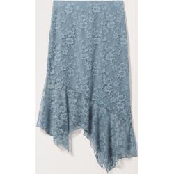 Asymmetric Lace Skirt - Blue