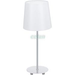 Asztali lámpa króm/fehér textil 1x40W Lauritz EGLO92884 Eglo