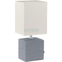 Asztali lámpa szürke kerámia/fehér textil 1x40W Mataro EGLO93044 Eglo
