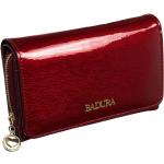 BADURA Red women's wallet made of natural leather
