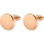 BALCANO - Bottone / Kerek gravírozható fülbevaló 18K rozé arany bevonnattal