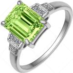 Női Lezser Oliva zöld árnyalatú Nemesacél gyűrűk 50 