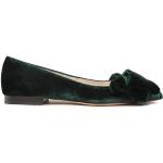 Női Bársony Zöld Custommade Balerina cipők 38-as méretben 