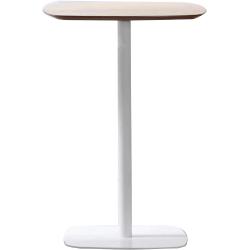 Bárasztal, tölgy/fehér, MDF/fém, átmérõ 60 cm, HARLOV