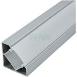 Belsõ sarok Led profil (Takaró búra nélkül) Alumínium H:18mm L:1m W:18mm Ezüst