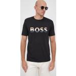 Boss t-shirt fekete, férfi, nyomott mintás