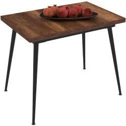 Bõvíthetõ étkezõasztal tölgyszinű fekete lábakkal, 90/120 x 60cm - SAVOY - Butopêa