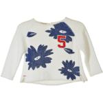 Brums fehér, virágmintás, kötött lány lányka pulóver – 74