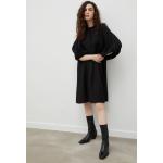 Női Nylon Fekete Bazaar Téli Mini Kereknyakú Tencel Bélelt Miniruhák S-es 