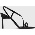 Designer Női Szexi Bőr Fekete Calvin Klein Tűsarkú cipők - 9 cm fölötti sarokkal akciósan 36-os méretben 